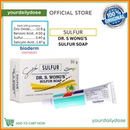 ☩ ▲ ❀ Dr. S. Wong's Bioderm Ointment and Sulfur Soap with moisturizer Anti Acne Remove pimple
