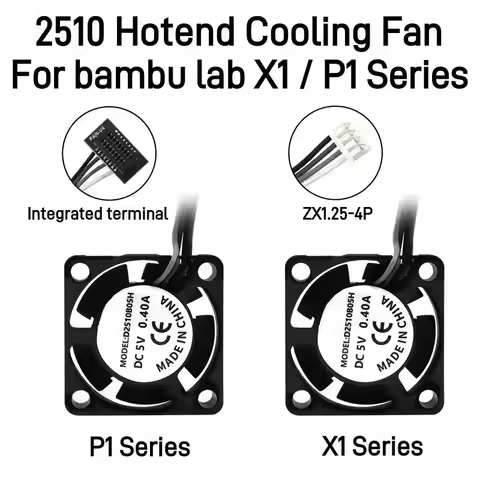 High Quality Cooling Fan For Bambu Lab X1/P1 Series 2510 High Speed Cooler Fans Fit Bamboo bambu lab