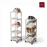 Slim Movable Shoe Rack | Narrow Space Storage Shelf | Waterproof Organizer for BTO/HDB Homes