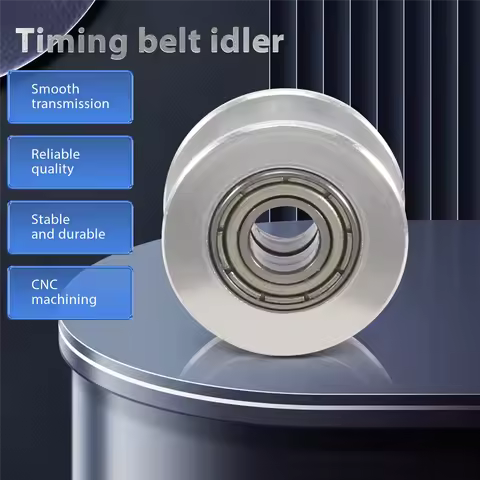 A52TGT2 20 Toothless Bore 5mm Aluminum Timing Belt Idler Pulley For 3D Printer 6mm Width Timing Belt