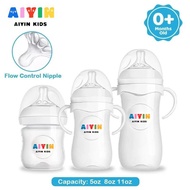 AIYIN Baby Feeding Bottle Natural Milk Bottle For Newborn Silicone Nipple BPA Free 4oz 9oz 11oz 125m