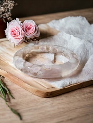 櫻花瑪瑙手鐲 瑪瑙手鐲 粉花 爆晶 綠硃砂 正鐲 圈口53