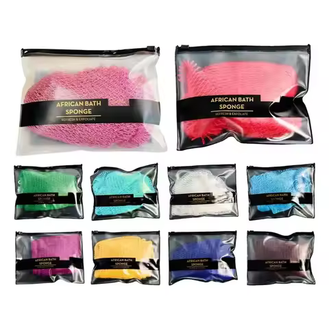 African Net Sponge Reusable Body Exfoliator Washcloth African Scrubbing Bath Sponge For Skin Smoothe