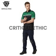 KEMEJA HIJAU GREEN COMBINATION SAFETY SHIRT P3 SHORT SAFETY SHIRT PREMIUM K3 SAFETY SHIRT
