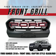 OCAS FORD RANGER 2018+ front GRILL (RAPTOR STYLE) BLACK/RED (11713)