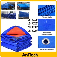 ANITECH Canvas Canopy 6ft 8ft 9ft 10ft 12ft Kaki Tarpaulin Blue Orange Kanvas Khemah Pasar Kolam Ika