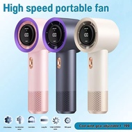 ( 199 Speed ) T13 Level 199 Speeds Adjustable Fan Super High Speed Rechargeable Desktop Handheld Fan