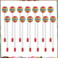 14 Pcs Lollipop Drum Mallet Sticks Round Rainbow Hammer Percussion Sticks Plastic Drumsticks for Kid