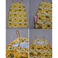 (D4460) linen 2-strap dress - Thanh Ly