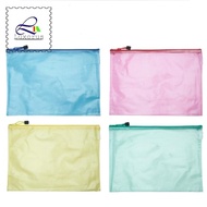 Map Plastik Jaring Resleting Zipper Bag B4