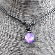 Amethyst Bead Pendant Necklace