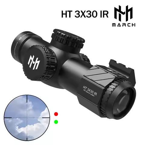 Tactical HT 3x30IR Hunting Scope Optical Collimator Airsoft Gun Weapons Cross-Hair Reticle Rifle Sco