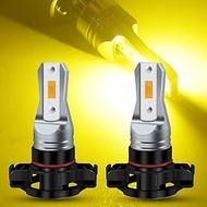 AC/DC 9-36V H16 LED Fog Light Bulb Amber,3800LM Super Bright 2x45mil 5730 Chips 5202 5201 2504 LED B