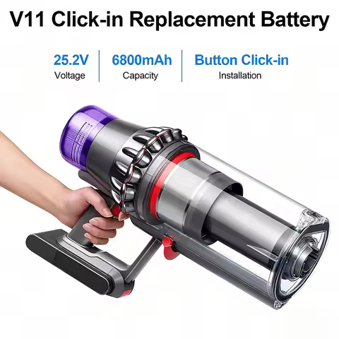 25.2V 6800mAh/9800Ah Click-in Battery for Dyson V11 V15 Vacuum Cleaner SV22 SV28 SV29 V15 Absolute S
