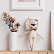 Stuffed Animals, Linen Lion Plush Toy For Baby Kids, Soft Plush Toy, Linen Lion
