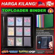 [LIMITED] 4/9 Pocket Zipper Ringless Toploader Binder Album Card Folder 3x3 Card Binder Leather Kad 