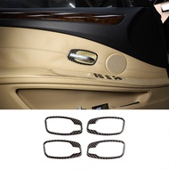 Real Carbon Fiber Inner Door Handle Frame For BMW 5 Series E60/E61 Automobile Accessories