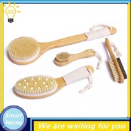 [Hmou] Body Brush Boar Bristle Body Brush Body Brush Set Dead Skin Brush