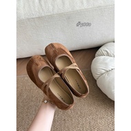 QC women's suede shoes with elastic straps fullbox
