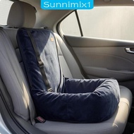 [Sunnimix1] Fully Washable Black Dog Car Seat Bed Car Seat Bed Anti-Slip Padded Dog Car Seat Bed PP 