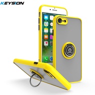KEYSION Ốp Mờ Thời Trang Cho iPhone SE 2022 SE 2020 Ốp Điện Thoại Chống Sốc Có Giá Đỡ Nhẫn Trong Suố