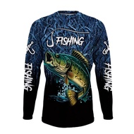 Fishing shirt Long sleeve Men's long sleeve shirt Fall streetwear crew-neck