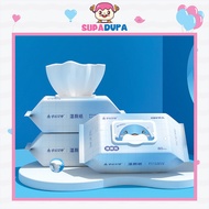 Portable Disposable Cute Whale Design Wet Tissue Kid Toilet Hygienic Tissue Baby Non-Alcohol Toilet 