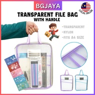 Beg Fail Transparent Saiz A4 File Bag with Handle (BGJAYA)