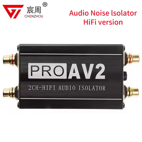 1 PCS PRO AV2 2CH Hifi Audio Isolator Ground Loop Audio Isolator Audio Noise Filter RCA Noise Isolat