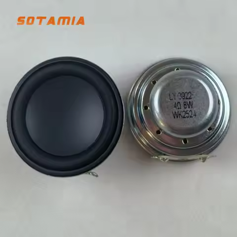 SOTAMIA 2Pcs 1.5 Inch Full Range Audio HIFI Speaker 40mm 4 Ohm 8W Waterproof Loudspeaker DIY Portabl
