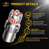 S25 P21W 1157 P21/5W LED Light Bulb - Red DRL BAY15D T25 Position Signal Brake Lamp