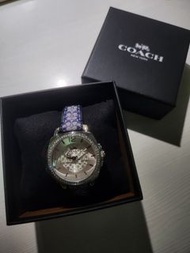 Coach 牛仔丹寧晶鑽手錶