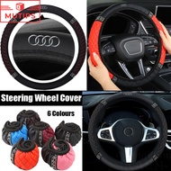 Audi Leather Car Steering Wheel Cover Universal Steering Protector With Diamond For A3 8l 8Y A1 Q5 T