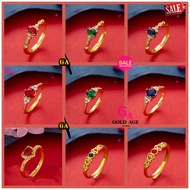 GA Jewellery Fashion Accessories 50 Designs/💍Cincin Perempuan Batu Salut Emas 916 Bangkok Korea Bole