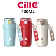 Cille Insulated Coffee Mug Long-Lasting Hot & Cold Thermal Cup, Leak-Proof, Stylish Design Cawan Ter