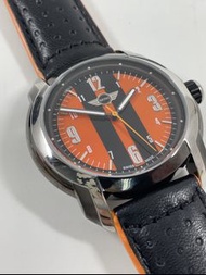 🌟Mini Cooper STEEL Men Watch MINI62E BRAND NEW 全新  Battery Watch 石英手錶 43.5mm orange black dial  swis