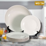 6pcs Dinner Plate Set Bowl Set Plastic Plate Rice Plate Soup Bowl