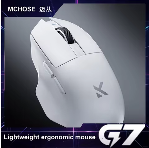 MCHOSE G7 Wireless Mouse.Low-Power Ergonomic Design Lightweight Gaming Mouse with Three Mode Connect