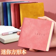 3 Pack Square Sheepskin Pocket Notebook Small Notebook Portable Portable Notes Thickened Blank Horiz