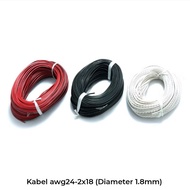 Awg24 Double 2x18 Black Cable Awg 24 2x18 Cable 0.12 per meter