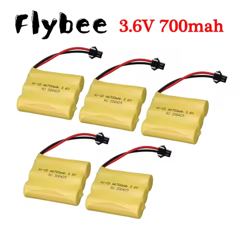3.6V 700mah AA NI-CD Battery + 3.6V Charger Set For Electric Toys Car Truck Ship Robot Model AA 3.6V