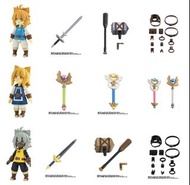 現貨 全新套裝優惠 12款 Gashapon Quest 扭蛋任務 塗裝版 冒險者連武器裝備 長劍 金劍 金鎚 法杖 皮帶  獸人之國編 迷失森林攻略 北大寶瓶公會 萬代 Bandai 日本網上限定版