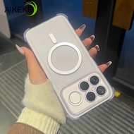 Simple Ice Mist Magnetic Phone Case For Vivo Y78 Plus Y78+ Y77 Y77E Y76S Y76 Y74S Y73S Y72 Y53S Y39 