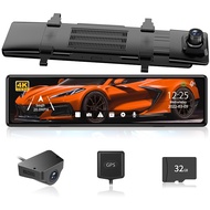 REDTIGER T27 Mirror Dash Cam Front and Rear 4K+2.5K Rear View Mirror Camera 11" UHD Touch Screen Rea