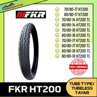 FKR Motorcycle Tubeless/Tube Type Tyre HT200 Motor Tube Less Tiubtype Tayar 70/90-14 80 90 14 70/90-