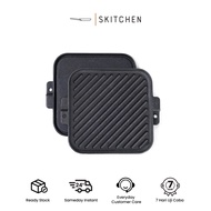 Skitchen Cast Iron Nairobi Reversible Griddle Grill/Cast Iron BBQ Griller/Korean BBQ/Iron Grill/Heal