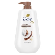 Dove 24hr Lotion Body Wash Restore Coconut & Cocoa Butter, 30.6 oz | Moisturizing body wash with Mic