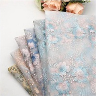 52 inch wide mesh embroidery fabric, lace embroidery fabric，mesh floral embroidery fabric