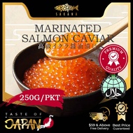 SAKANA | Premium Salmon Caviar Large Fish Roe (IKURA) HALAL - 250G Japanese Fish Roe