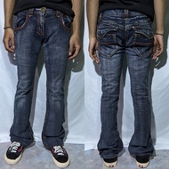 Celana Panjang Longpants Jeans BCBG Dark Blue Washed Fading Bootcut